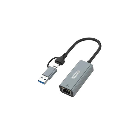 Go Des GD-6871 RJ45 Type-C ve USB-A Ethernet Dönüştürücü Kablo 100Mbps