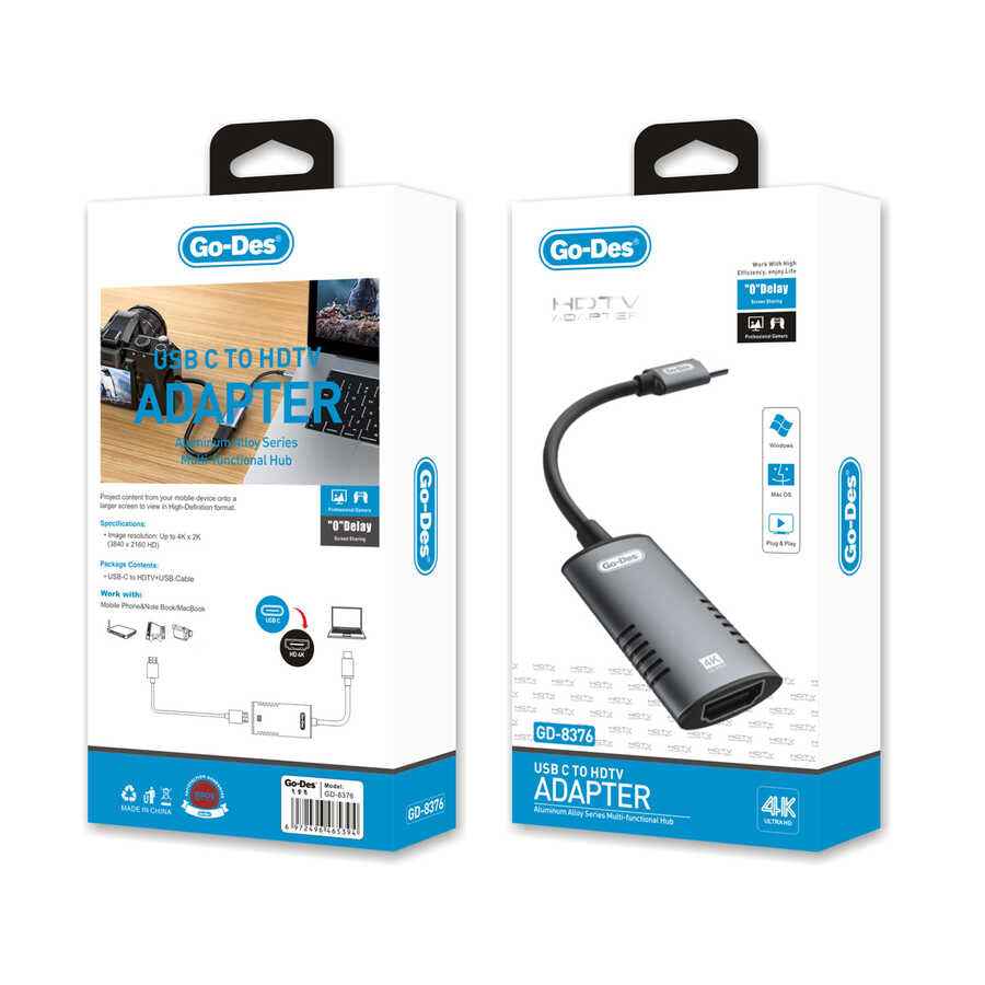 Go Des GD-8376 Type-c to HDTV Dönüştürücü Adaptör