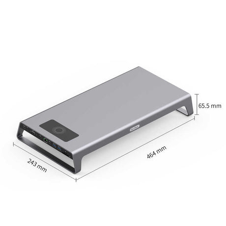 Go Des GD-9128 Hub ve Kablosuz Şarj Destekli Laptop Standı Docking Station Stand
