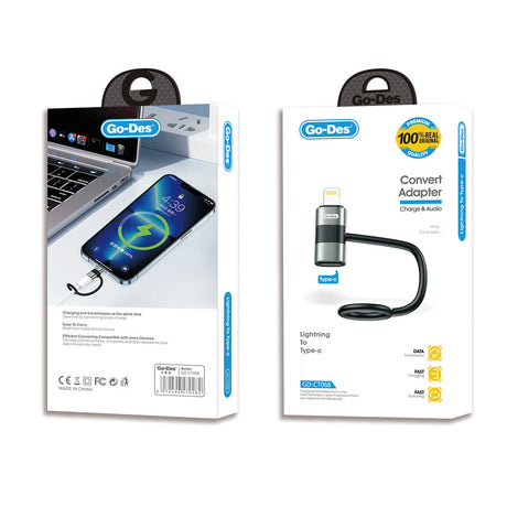 Go Des GD-CT068 Lightning to Type-C Data Ve Hızlı Şarj Adaptörü