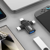 Go Des GD-CT196 4in1 Type-C+Lightning+Micro+USB3.0 OTG Dönüştürücü Adaptör