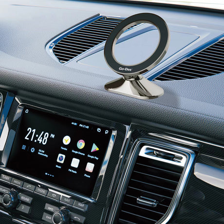 Go Des GD-HD215 Magnetik M-safe 360 Derece Dönebilen Oynar Başlıklı Araç İçi Telefon Tutucu