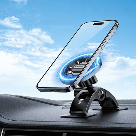 Go Des GD-HD277 Magnetik M-safe Uyumlu 360 Derece Dönebilen Düz Zemin Araç Telefon Tutucu