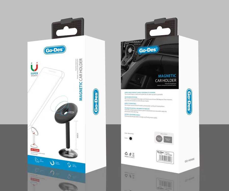​​​Go Des GD-HD686 Magnetik Araç Telefon Tutucu