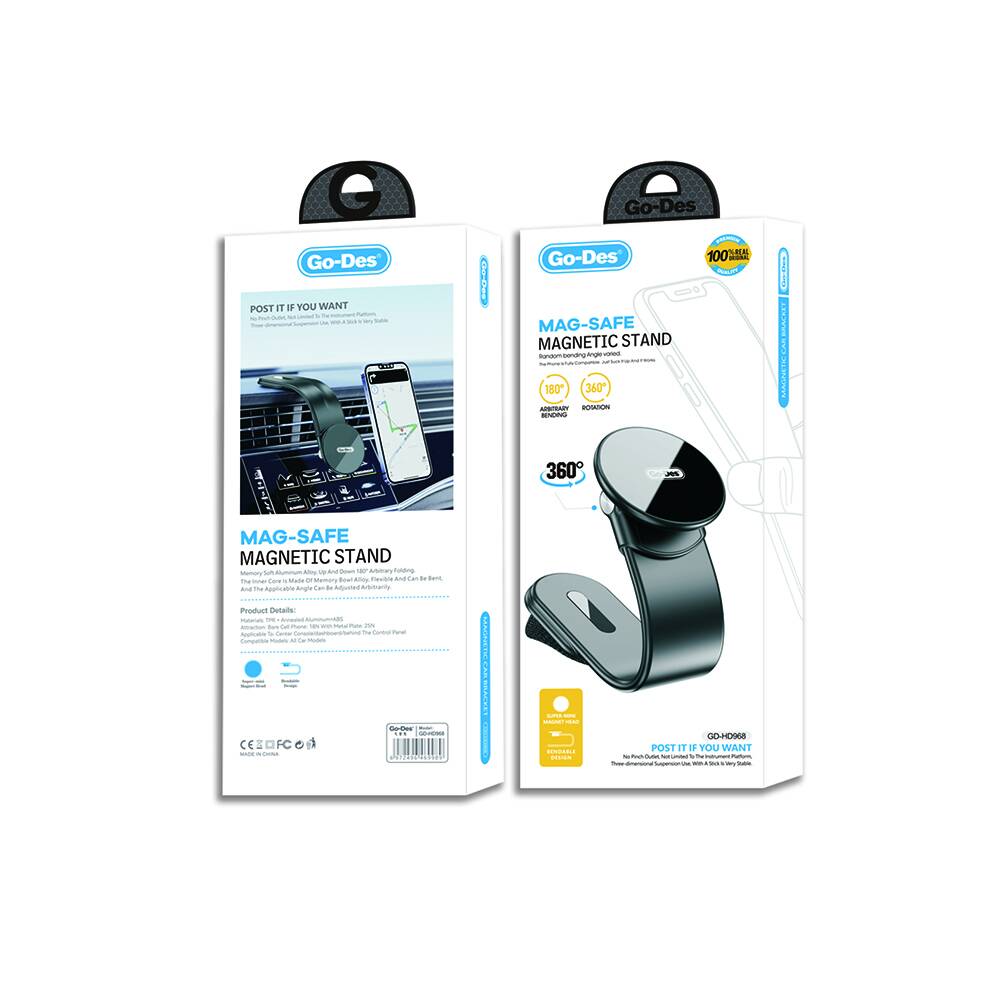 Go Des GD-HD968 Güçlü Magnetik Çok Açılı Araç Telefon Tutucu
