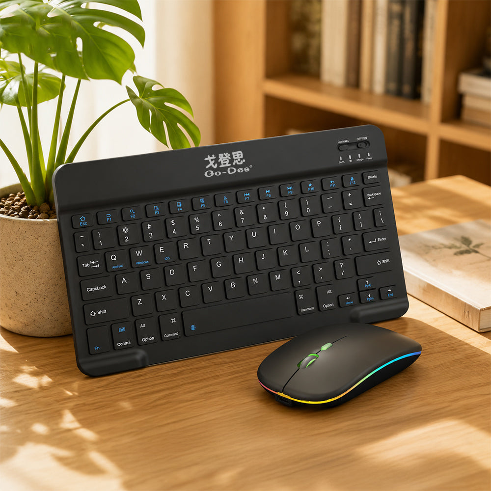 Go Des GD-KB323 Ergonomik 2in1 Bluetooth Bağlantılı Kablosuz Klavye ve Mouse Seti