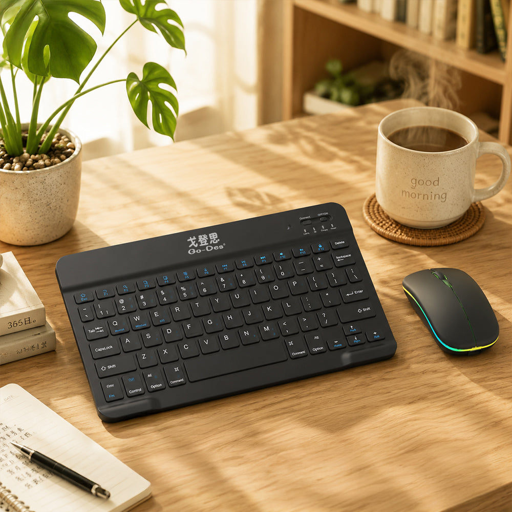 Go Des GD-KB323 Ergonomik 2in1 Bluetooth Bağlantılı Kablosuz Klavye ve Mouse Seti