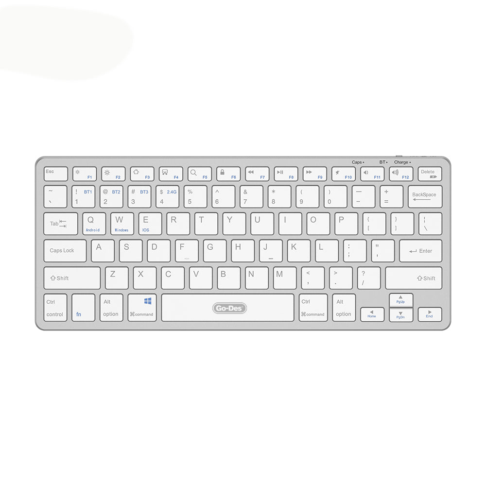 Go Des GD-KB325 Sessiz Tuş Tasarımlı Bluetooth Bağlantılı Kablosuz Klavye
