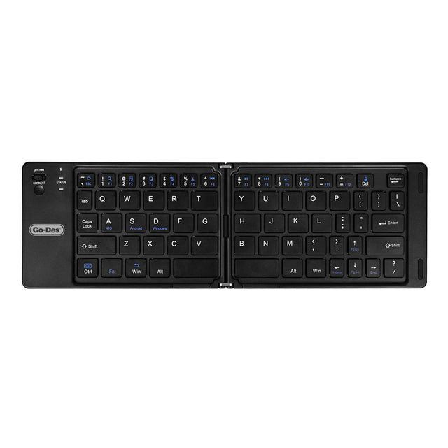 Go Des GD-KB326 Sessiz Tuş Tasarımlı Katlanabilir Bluetooth Bağlantılı Kablosuz Klavye