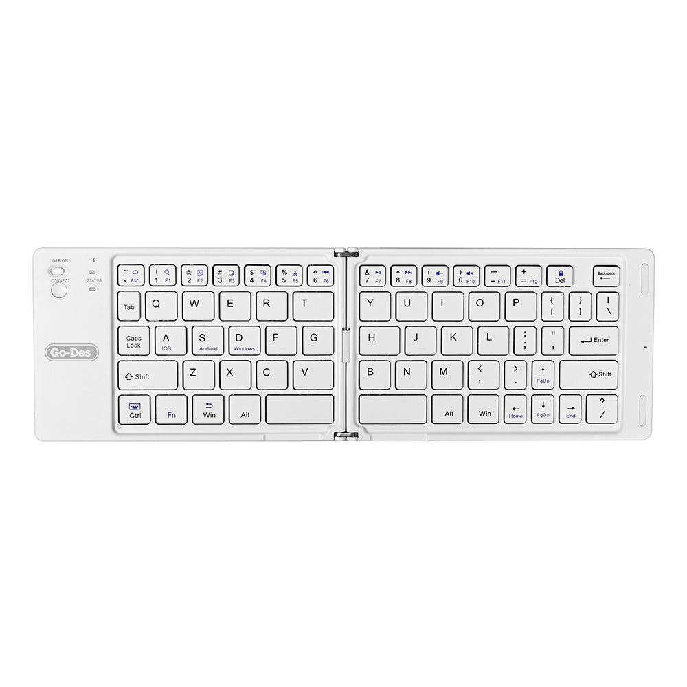 Go Des GD-KB326 Sessiz Tuş Tasarımlı Katlanabilir Bluetooth Bağlantılı Kablosuz Klavye