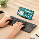 Go Des GD-KB328 Sessiz Tuş Tasarımlı Touch Pad Özellikli Katlanabilir Bluetooth Bağlantılı Kablosuz Klavye