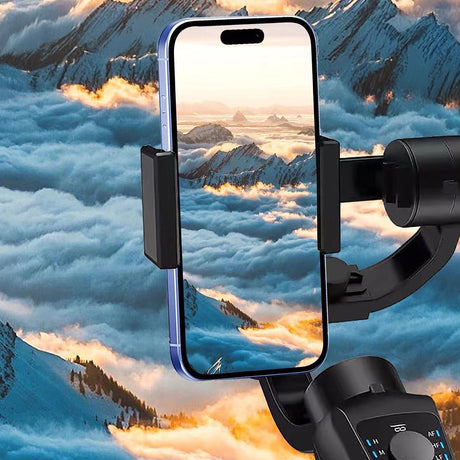 Go Des GD-S5 3 Eksenli El Tipi Yüz Tanıma Takip Özellikli Led Işıklandırma Aparatlı Gimbal Stabilizatör
