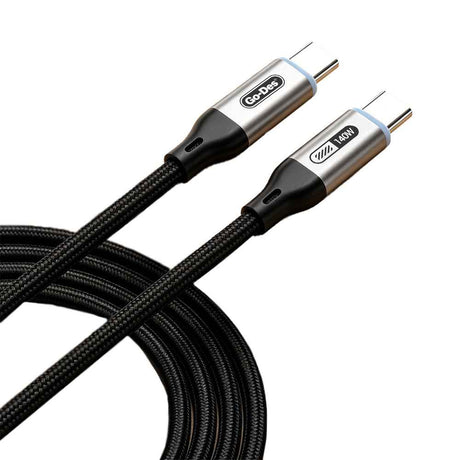 Go Des GD-UC685 Type-C to Type-C Örgü Tasarımlı Hızlı Şarj Özellikli Data ve Şarj Kablosu 140W 1.8M