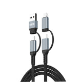 Go Des GD-UC809 4in1 PD Çoklu USB-A + Type-C to Type-C + Lightning Şarj ve Data Kablosu 100W 120cm