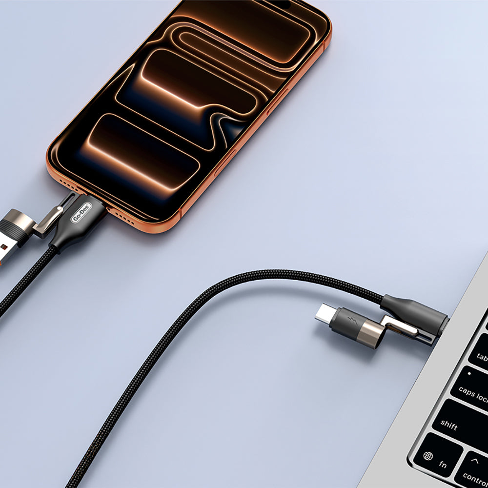 Go Des GD-UC831 4in1 PD Çoklu USB-A + Type-C to Type-C + Lightning Şarj ve Data Kablosu 65W 1.2M