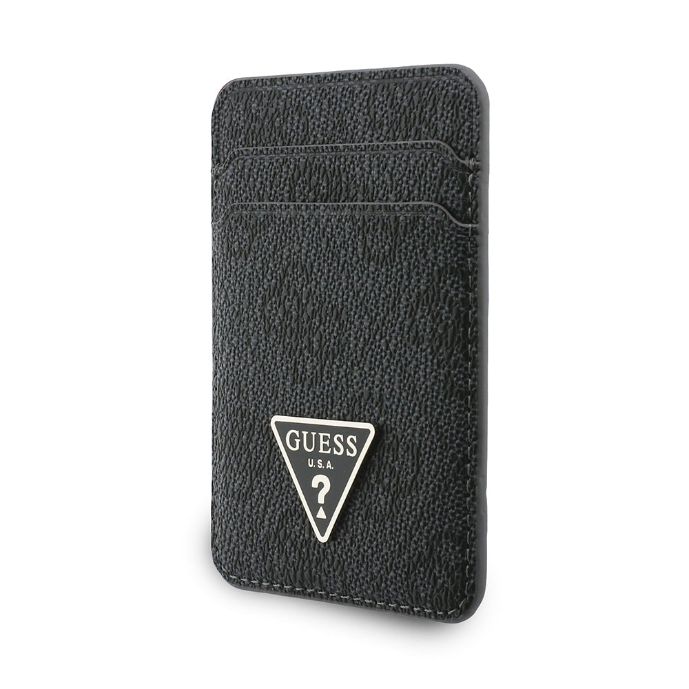 Guess Orjinal Lisanslı 2in1 Bilek Askı İpli 4G Desenli Metal Üçgen Logolu Magnetik Kartlık