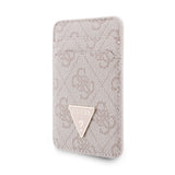 Guess Orjinal Lisanslı 2in1 Bilek Askı İpli 4G Desenli Metal Üçgen Logolu Magnetik Kartlık