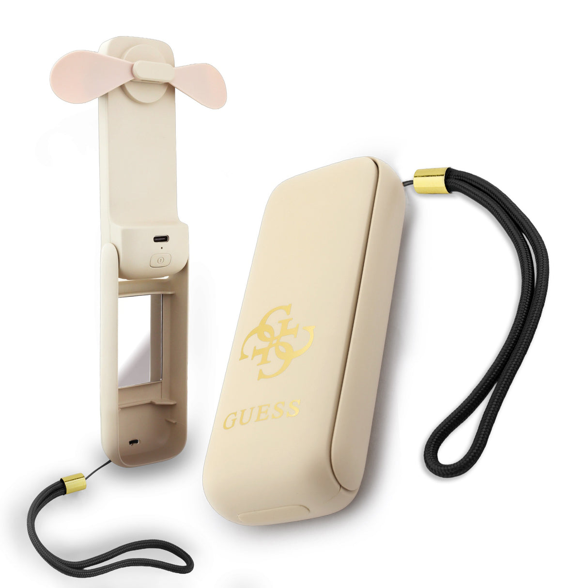 Guess Orjinal Lisanslı 4G Büyük Metal Logolu 3 Kademeli Katlanabilir Portatif Soğutucu El Fanı