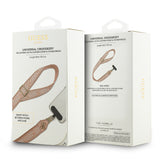 Guess Orjinal Lisanslı 4G Desen ve Metal Logolu Çapraz Vücut Telefon Askı Kayışı 150cm