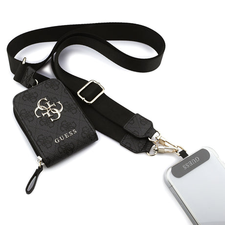 Guess Orjinal Lisanslı 4G Desenli Büyük Metal Logolu Omuz Askılı Purse El Çantası