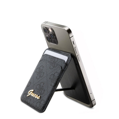 Guess Orjinal Lisanslı 4G Desenli Metal Script Logolu Magnetik Kartlık