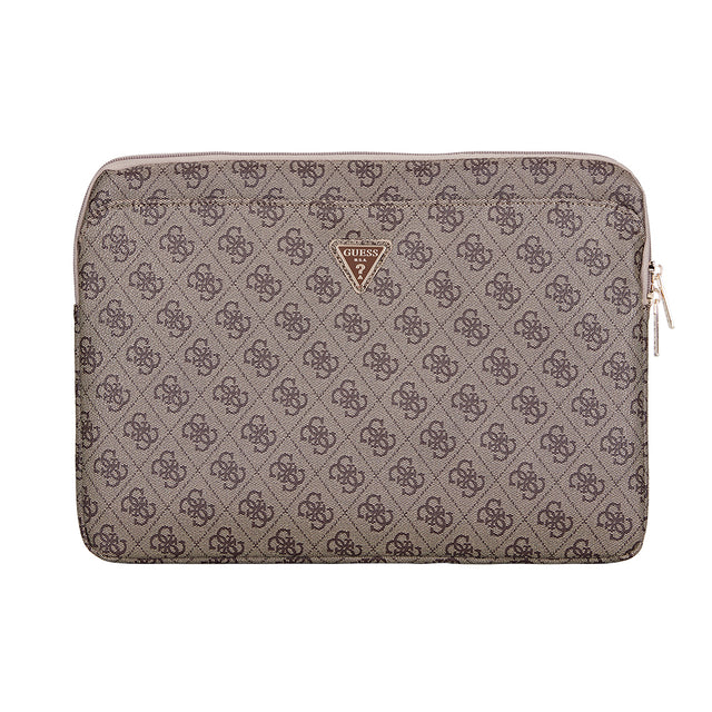 Guess Orjinal Lisanslı 4G Desenli Üçgen Logolu 14 inç Laptop Çantası