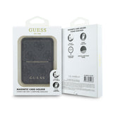 Guess Orjinal Lisanslı 4G Desenli Yazı Logolu Pop-up Magnetik Standlı PU Kartlık