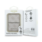 Guess Orjinal Lisanslı 4G Desenli Yazı Logolu Pop-up Magnetik Standlı PU Kartlık
