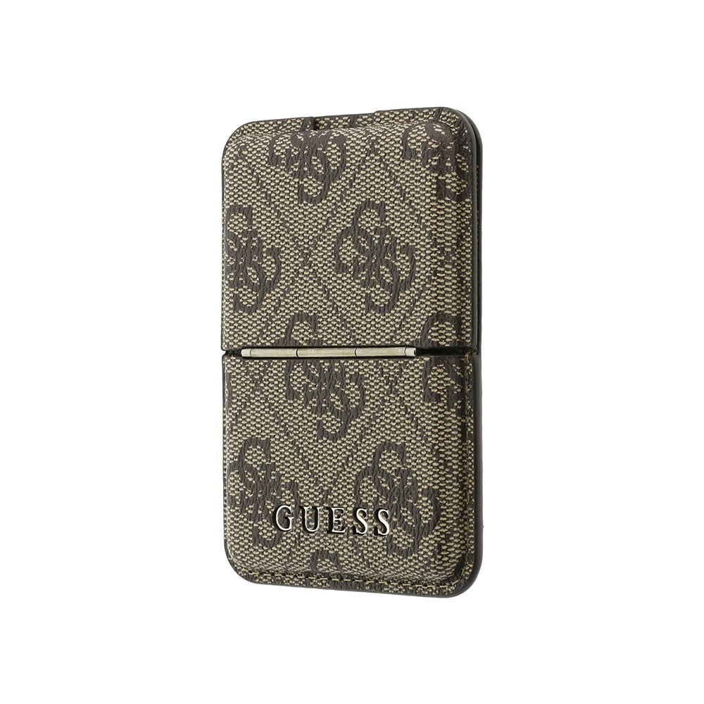 Guess Orjinal Lisanslı 4G Desenli Yazı Logolu Pop-up Magnetik Standlı PU Kartlık