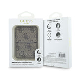 Guess Orjinal Lisanslı 4G Desenli Yazı Logolu Pop-up Magnetik Standlı PU Kartlık