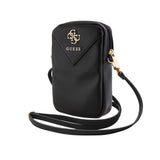 Guess Orjinal Lisanslı 4G Metal Logolu Fermuarlı PU Deri Çapraz Askılı Vücut Çantası