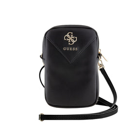 Guess Orjinal Lisanslı 4G Metal Logolu Fermuarlı PU Deri Çapraz Askılı Vücut Çantası