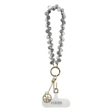 Guess Orjinal Lisanslı 4G Metal Logolu Kristal Taşlı Telefon Bilek Askı Zinciri