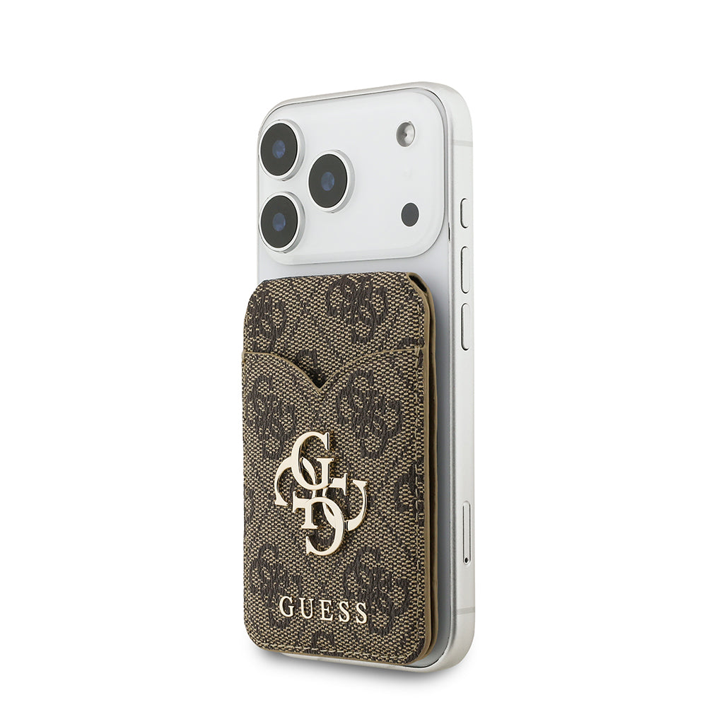 Guess Orjinal Lisanslı Aynalı Metal Büyük 4G Logolu Standlı Magnetik Kartlık