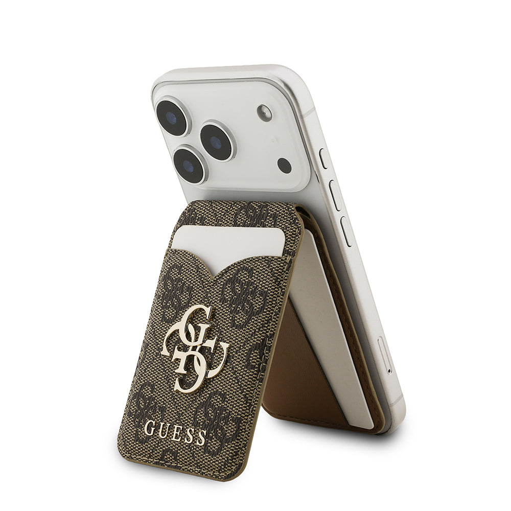 Guess Orjinal Lisanslı Aynalı Metal Büyük 4G Logolu Standlı Magnetik Kartlık