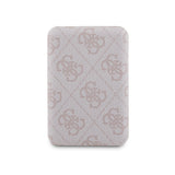 Guess Orjinal Lisanslı Dijital Led Göstergeli PU Deri 4G Desenli Metal Yazı Logolu Powerbank 5000mAh 15W