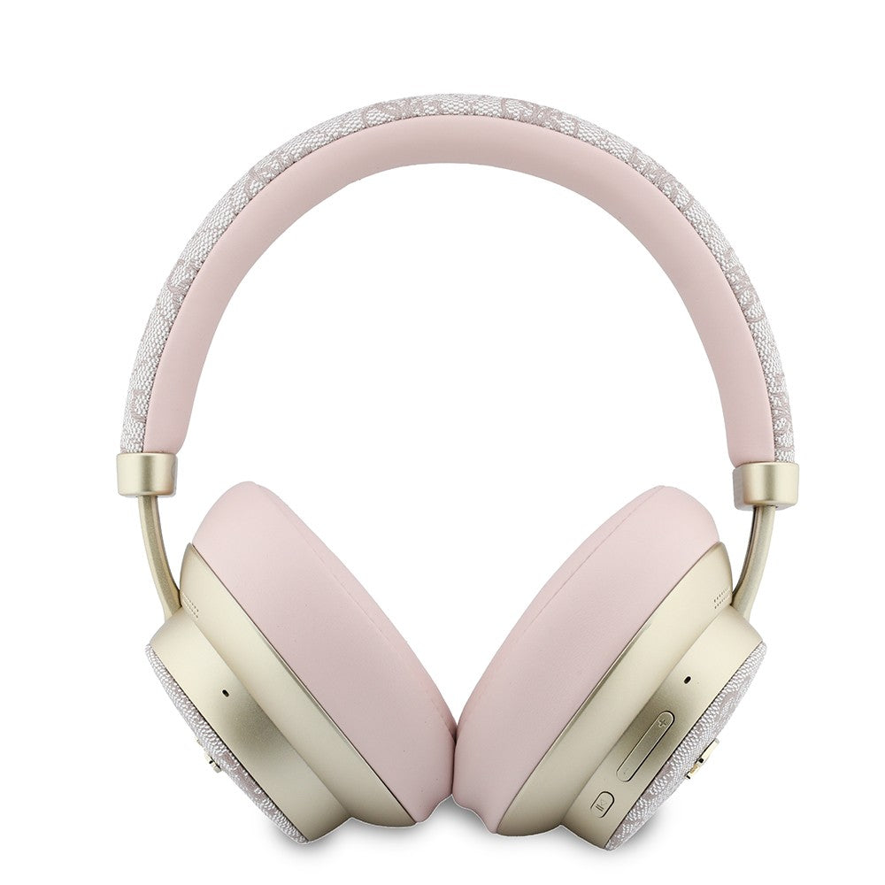 Guess Orjinal Lisanslı ENC PU 4G Desenli Metal Yazı Logolu Kulak Üstü Bluetooth Kulaklık v5.4