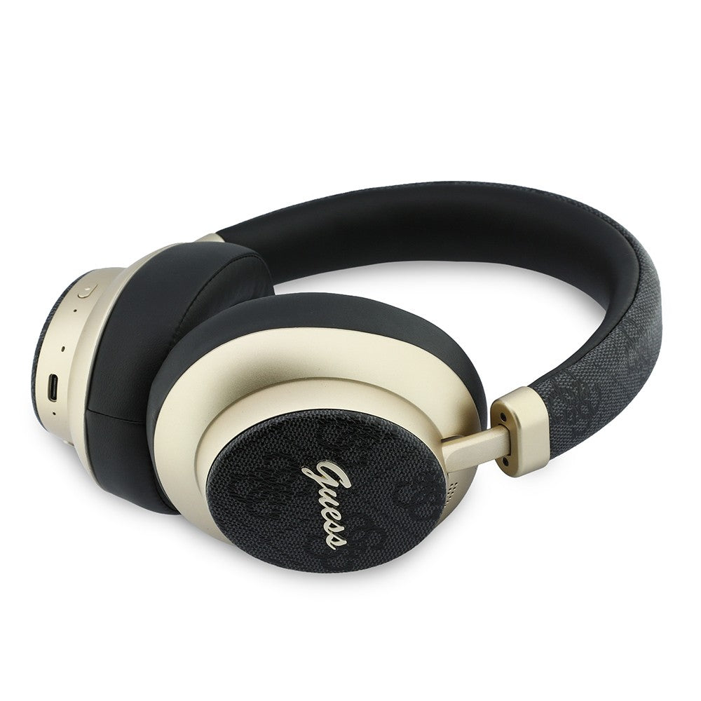 Guess Orjinal Lisanslı ENC PU 4G Desenli Metal Yazı Logolu Kulak Üstü Bluetooth Kulaklık v5.4