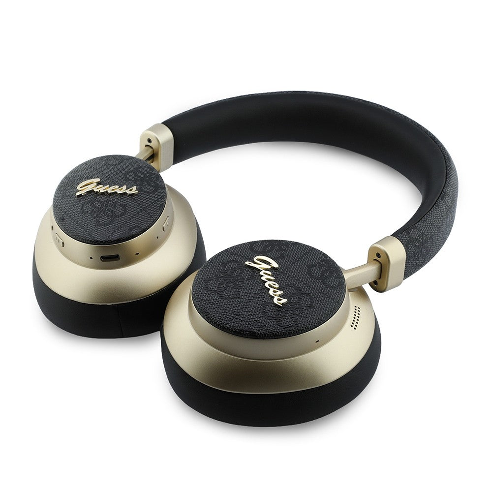 Guess Orjinal Lisanslı ENC PU 4G Desenli Metal Yazı Logolu Kulak Üstü Bluetooth Kulaklık v5.4