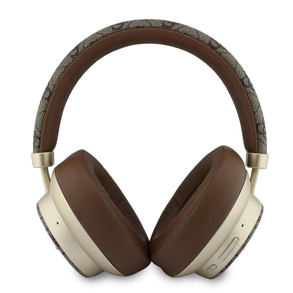 Guess Orjinal Lisanslı ENC PU 4G Desenli Metal Yazı Logolu Kulak Üstü Bluetooth Kulaklık v5.4