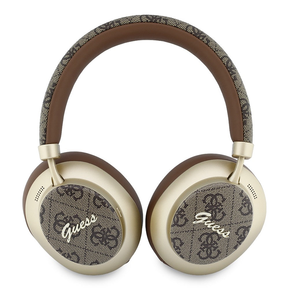 Guess Orjinal Lisanslı ENC PU 4G Desenli Metal Yazı Logolu Kulak Üstü Bluetooth Kulaklık v5.4