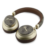 Guess Orjinal Lisanslı ENC PU 4G Desenli Metal Yazı Logolu Kulak Üstü Bluetooth Kulaklık v5.4