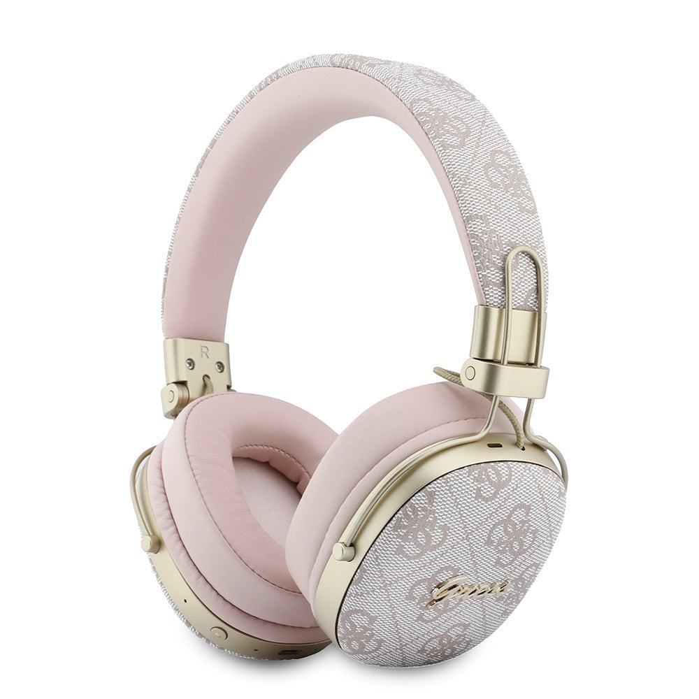 Guess Orjinal Lisanslı ENC Teknolojili PU 4G Desenli Metal Yazı Logolu Kulak Üstü Bluetooth Kulaklık v5.4