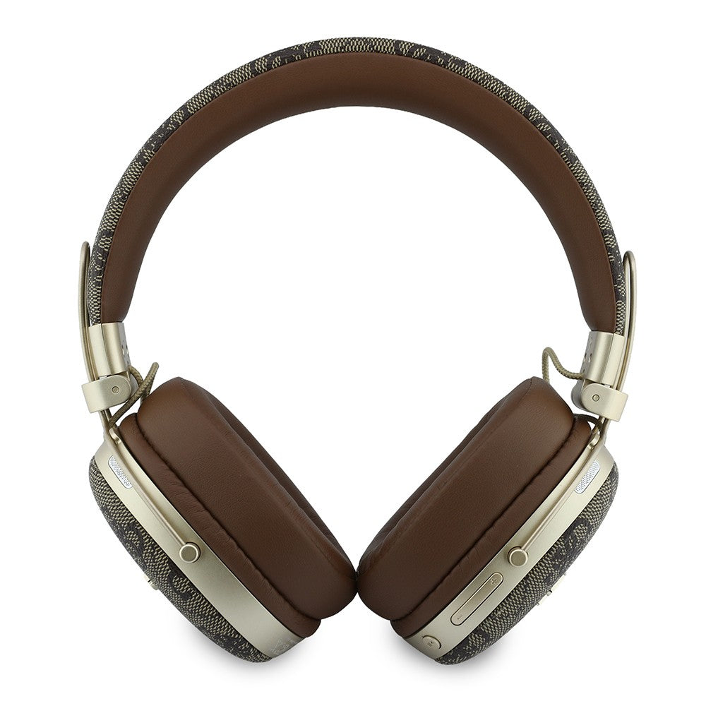 Guess Orjinal Lisanslı ENC Teknolojili PU 4G Desenli Metal Yazı Logolu Kulak Üstü Bluetooth Kulaklık v5.4