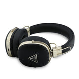 Guess Orjinal Lisanslı ENC Teknolojili PU Üçgen Metal Logolu Kulak Üstü Bluetooth Kulaklık v5.4