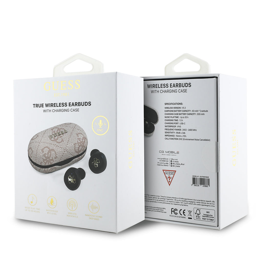 Guess Orjinal Lisanslı Klasik Metal Yazı Logolu TWS Kulak İçi Bluetooth Kulaklık