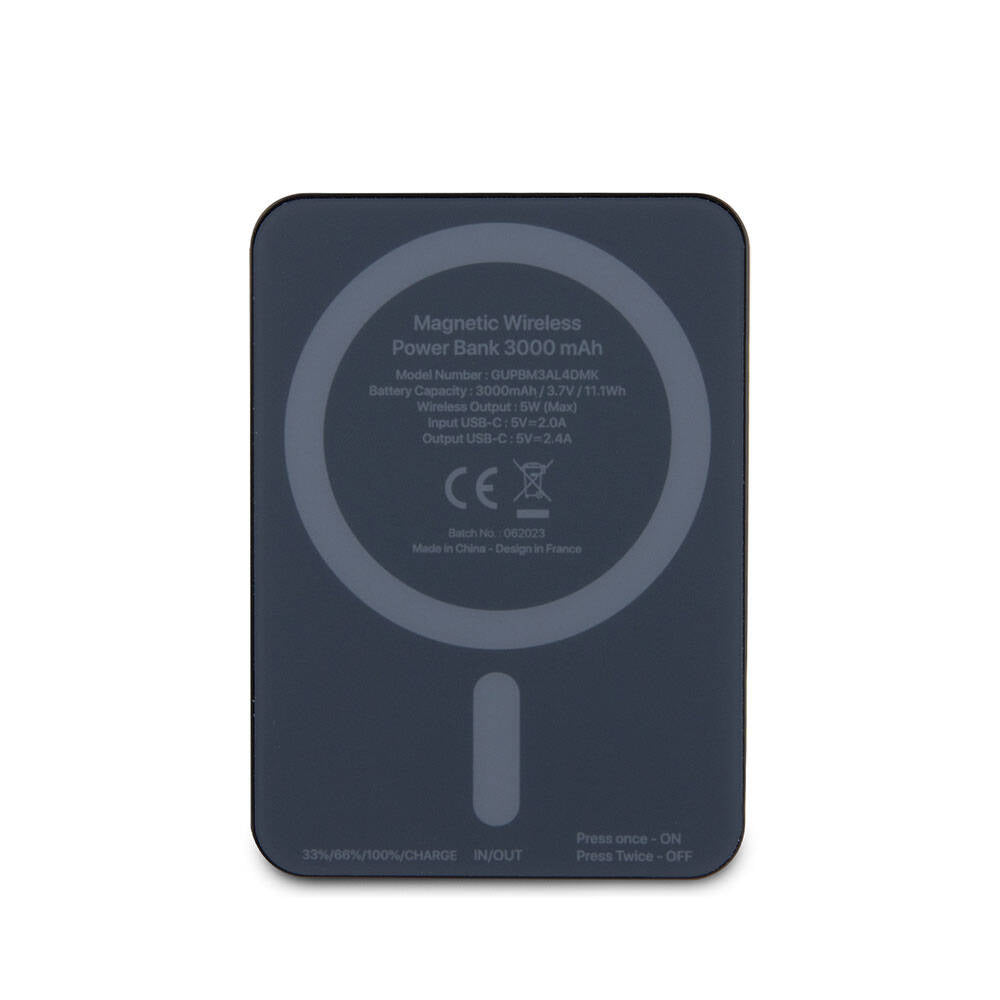 Guess Orjinal Lisanslı M-safe Şarj Özellikli Taşlı 4G Logolu Powerbank 3000mAh 5W