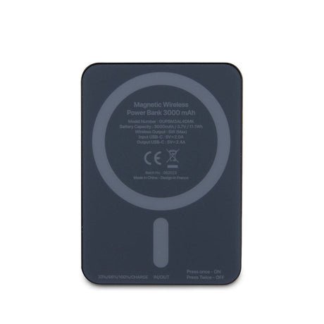 Guess Orjinal Lisanslı M-safe Şarj Özellikli Taşlı 4G Logolu Powerbank 3000mAh 5W