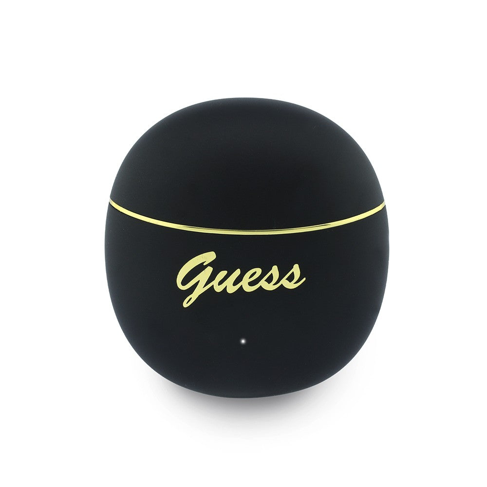 Guess Orjinal Lisanslı Metal Yazı Logolu Kulak içi TWS Kulaklık ve Speaker Hoparlör 2in1 Set