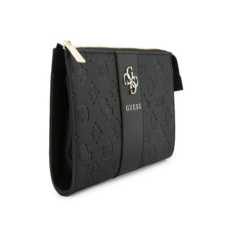 Guess Orjinal Lisanslı Peony ve 4G Desenli Şerit Detaylı Metal Logolu Omuz Askılı El Çantası